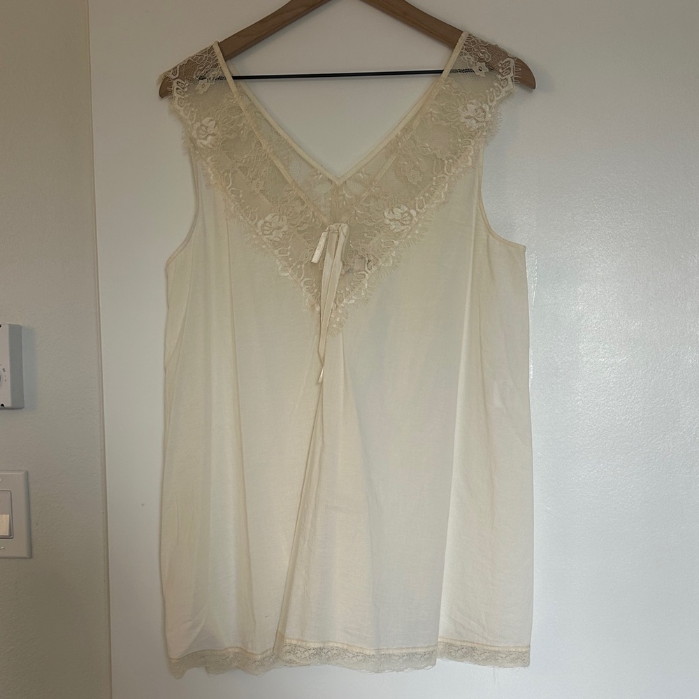Free People Cream Lace Detail Mini Dress Size Medium